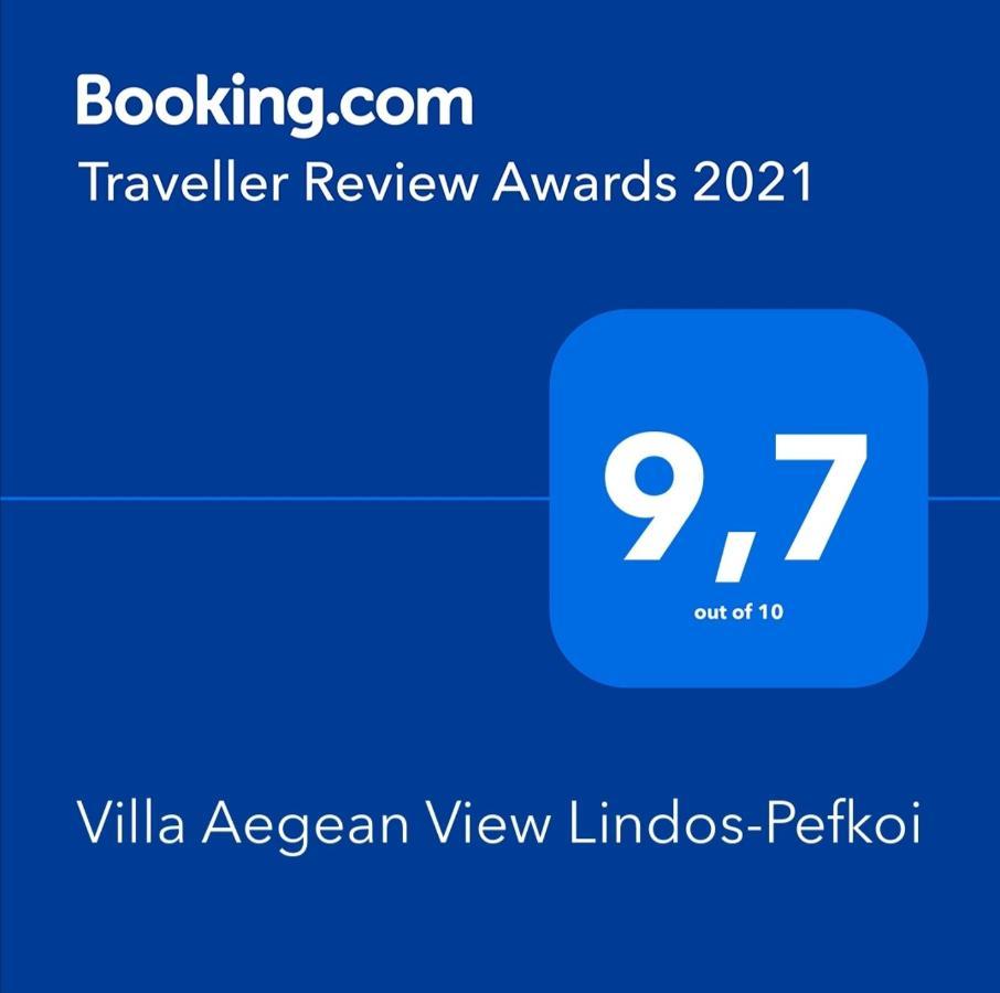 Pefki  Villa Aegean View Lindos-Pefkoi מראה חיצוני תמונה